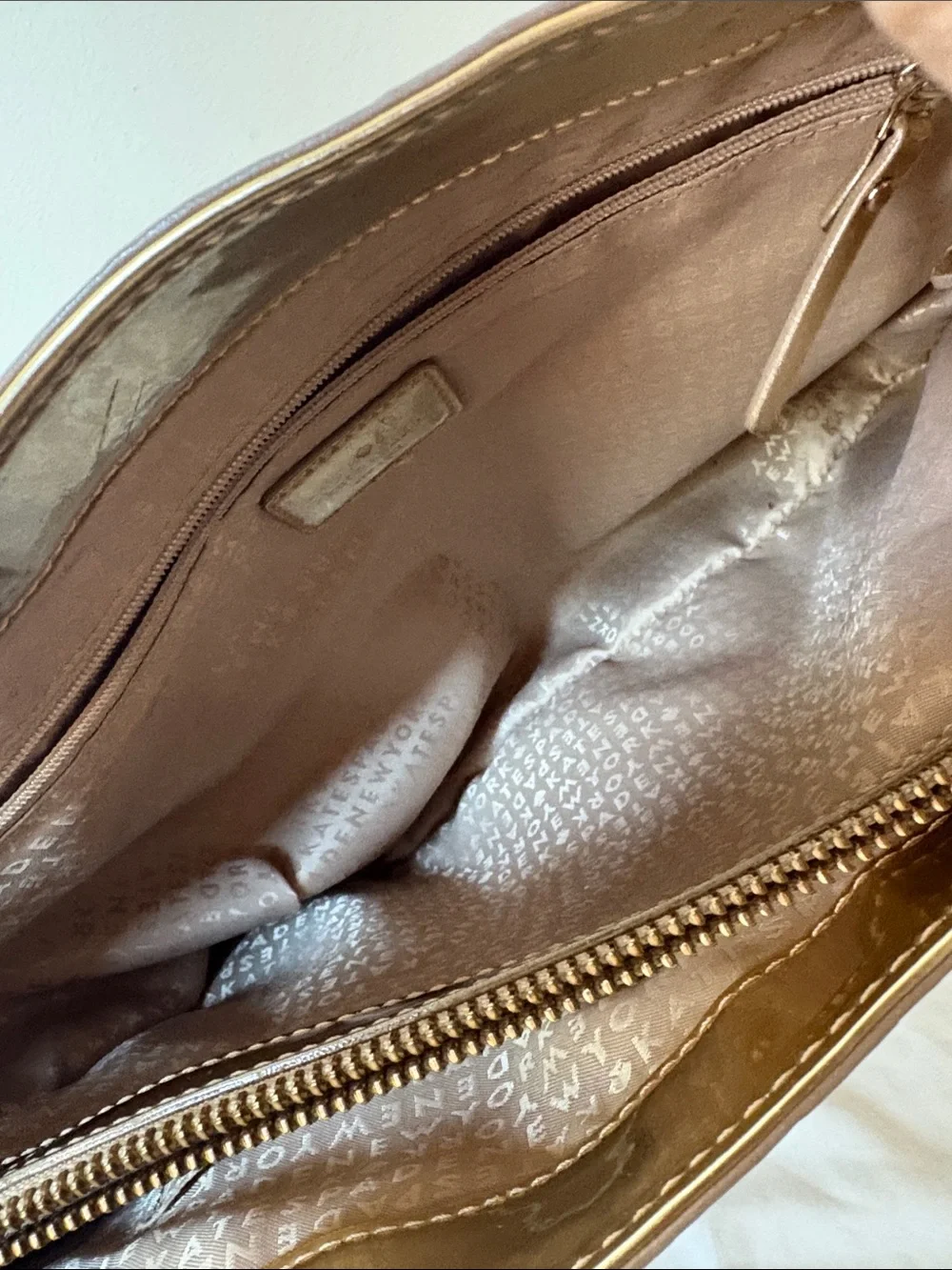 kate spade Metallic Gold Embossed Tote - Picture 7 of 7